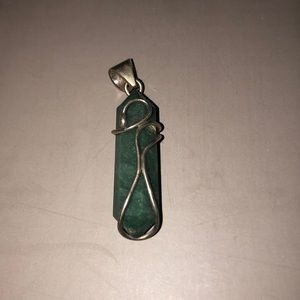 Jadite crystal pendant